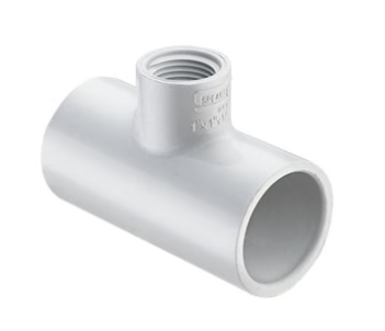 1/2X1/2X1/8 RED. TEE, SCH40 PVC, SST