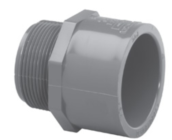 2-1/2" MALE ADAPTER, SCH80 PVC