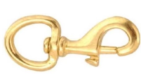 3/4X3-1/8" SWIVELING, ROUND EYE BOLT SNAP, BRONZE (#225)