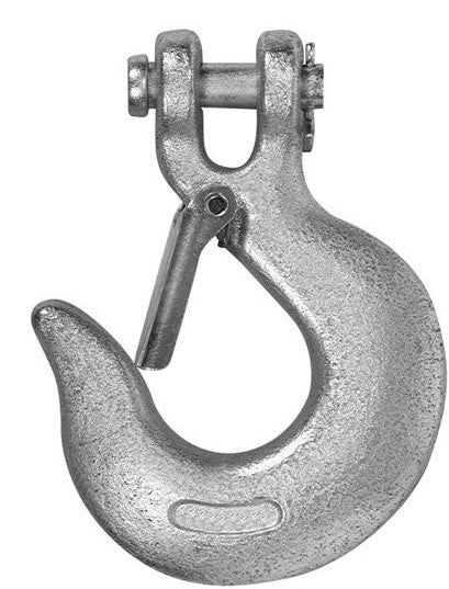 HOOK, 1/4" CLEVIS SLIP (GR43), W/ LATCH