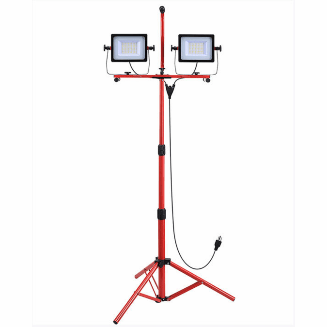 104W DUAL HEAD LED FLOOD LIGHT+TRIPOD, 10000 LUMENS
