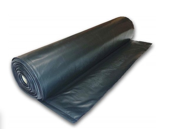 12'x100' 6mm BLACK POLY SHEETING