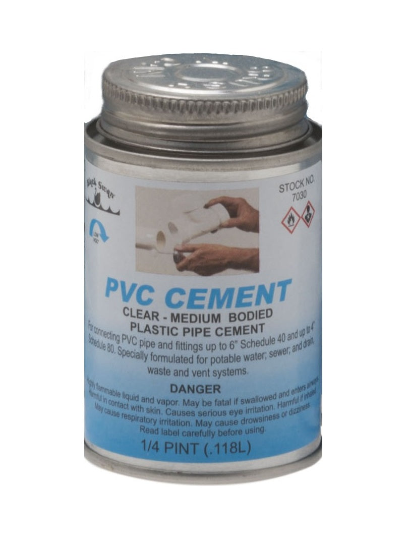 CLEAR PVC GLUE, 1/4 PINT