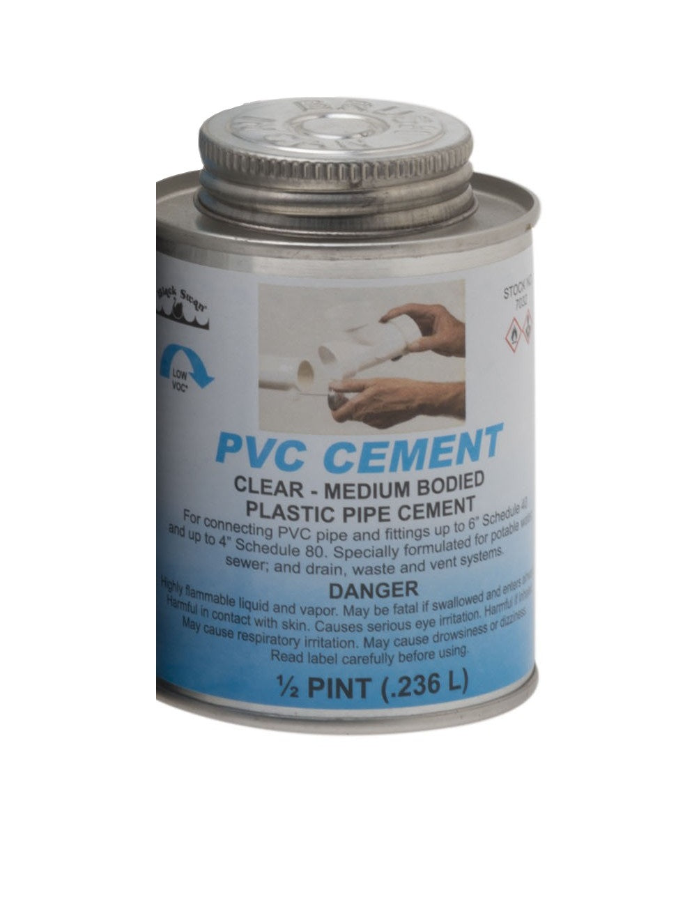 CLEAR PVC GLUE, 1/2 PINT