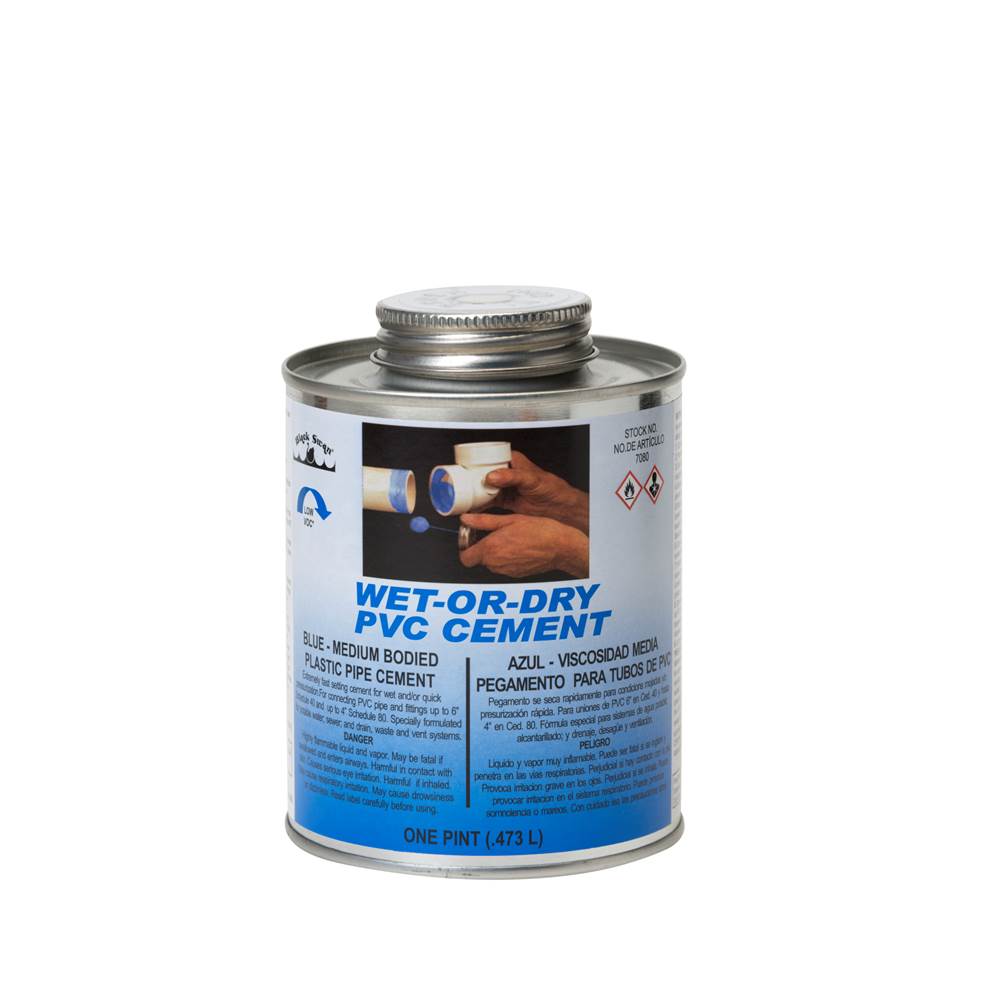 AQUA BLUE PINT, WET R DRY PVC GLUE SCREW-ON CAP