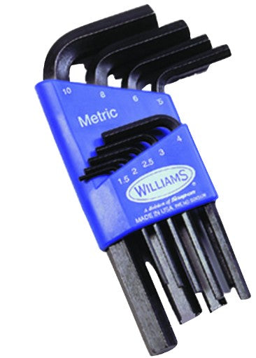 9PC HEX KEY SET, SHORT, METRIC