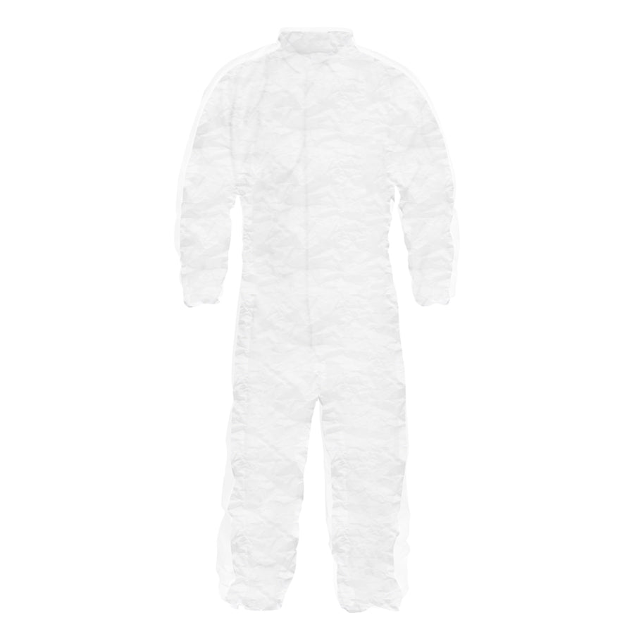 3X-LARGE, SINGLE USE DISPOSABLE POLY COVERALL [25/BOX]