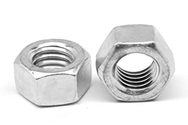M8-1.25 DIN 934 CR METRIC HEX NUT CL 10 ZINC [100BX]