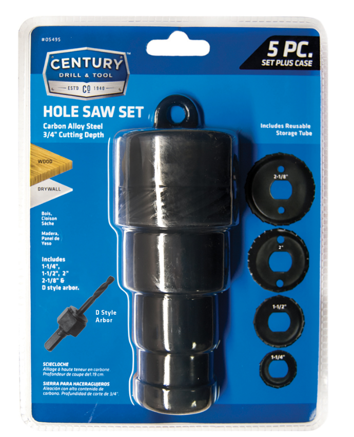 5 PC CARBON HOLESAW SET