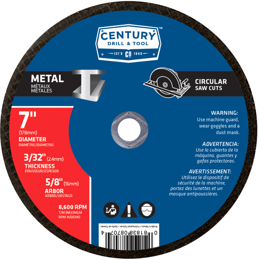 7"X3-3/32" METAL CUTTING BLD