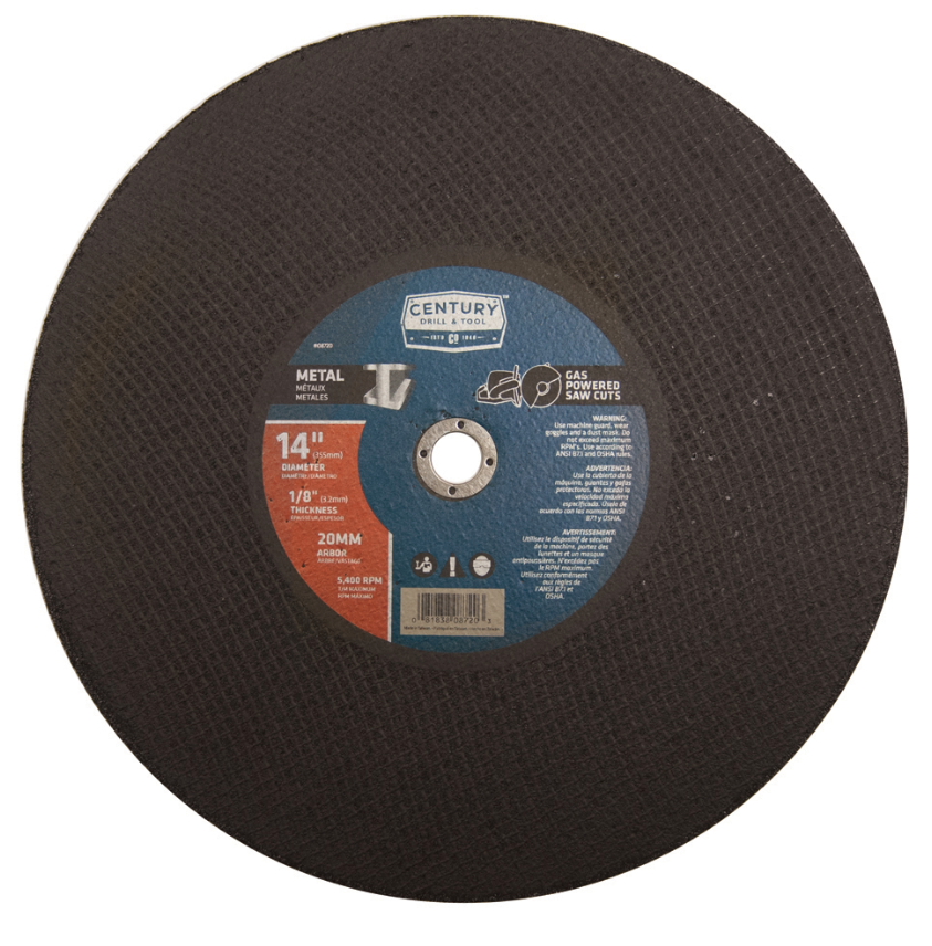 14" X 1/8" X 20MM ARBOR METAL CUTTING BLADE