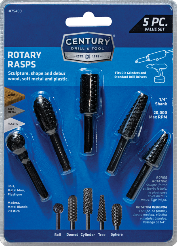Small Rasp Set 5PC ROTARY RASP SET