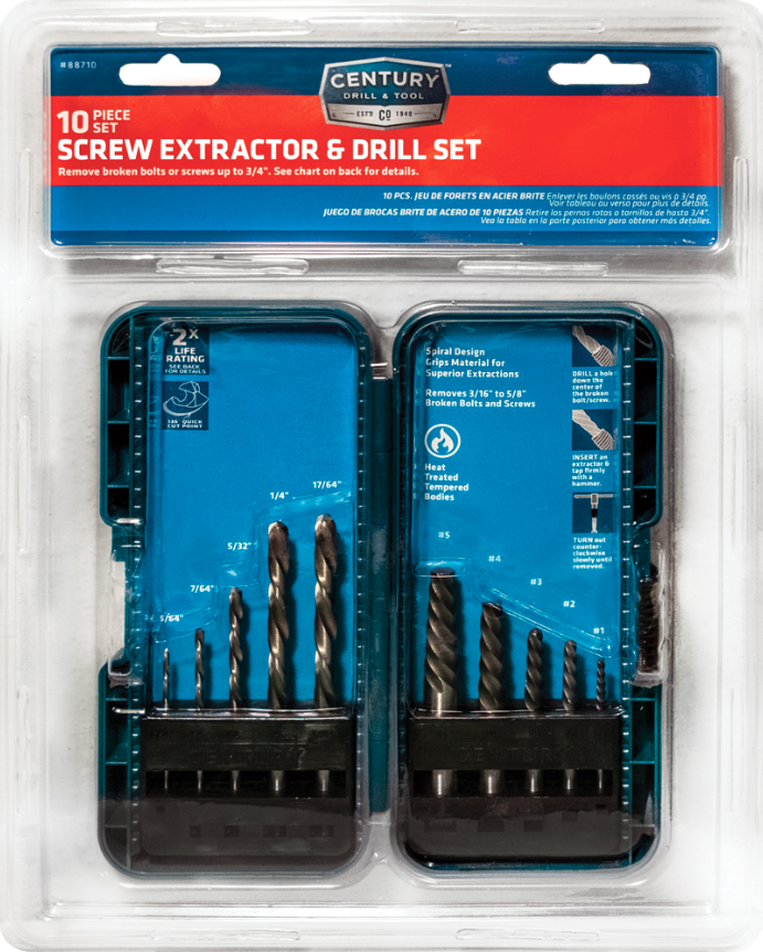 10PC SCR EXT. DRILL SET