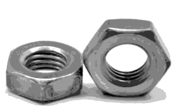 1/2"-13 FINISHED HEX JAM NUT A563 GR A CR LOW CARBON ZINC [100BX]