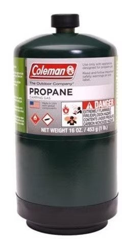 16OZ (1LB) PROPANE CYLINDER, GREEN COLEMAN [MT 101 C]