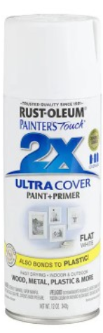 2X ULTRA COVER SPRAY, WHITE, FLAT 12oz