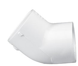 6" 45' ELBOW, SCH40 PVC, SXS