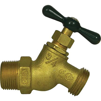 NO-KINK HOSE BIBB, LF, MNPT X MGHT 3/4"
