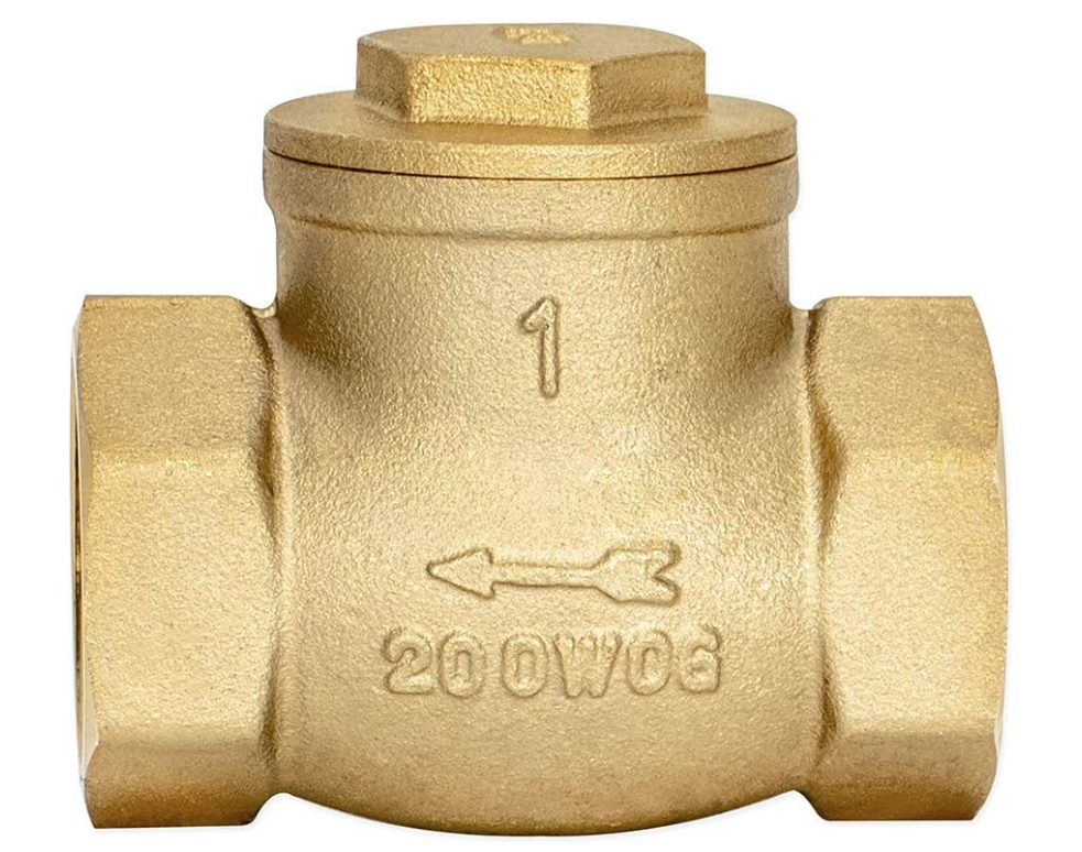 1" LF BRASS SWING CHECK VALVE