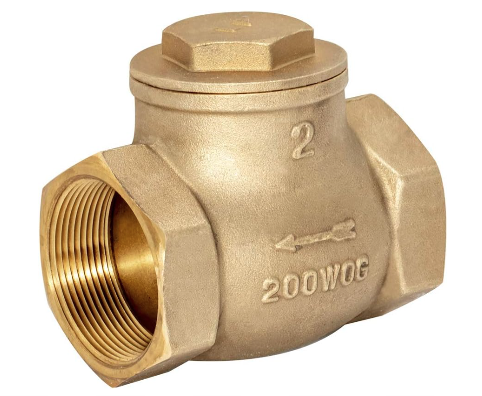 2" LF BRASS SWING CHECK VALVE