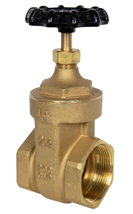 2-1/2" LF BRASS GATE VALVE