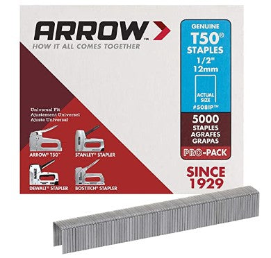 T50 1/2" INDUSTRIAL PACK STAPLES