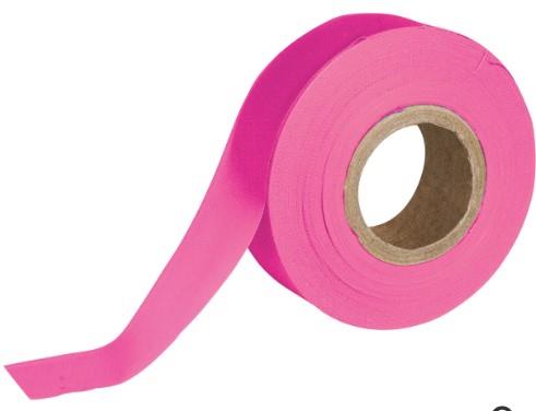 USE 920-65603 FLAGGING TAPE FLUORESCENT PINK 1" 150'