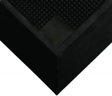TALL WALL FOOT MAT , 2.5" BLK EDGE, 31" X 37"