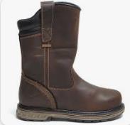 STEEL YARD WELLINGTON, LEATHER BOOT, 11" BROWN STEEL TOE, SIZE 10