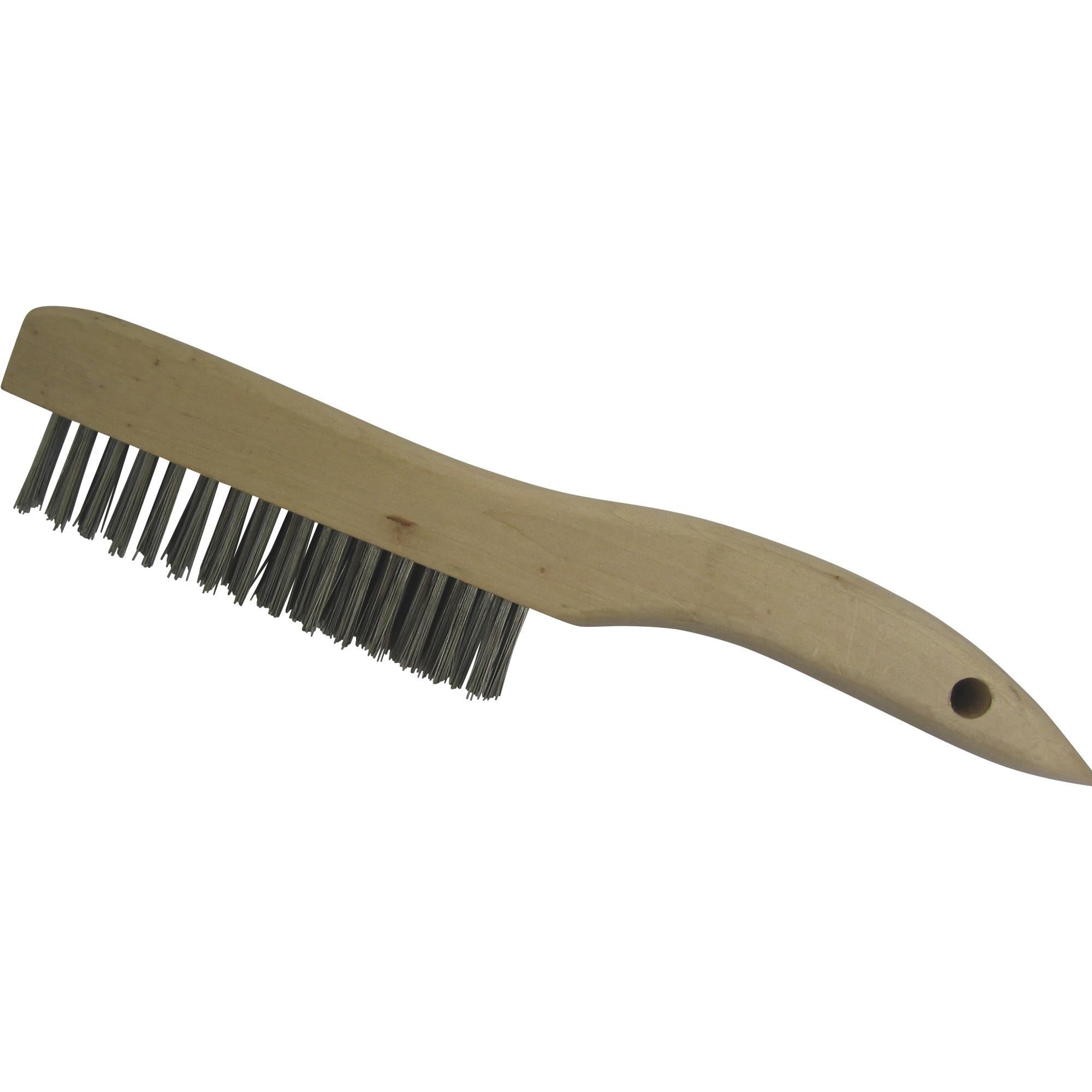 16 x 4 SHOE HANDLE WIRE BRUSH, 11" OAL