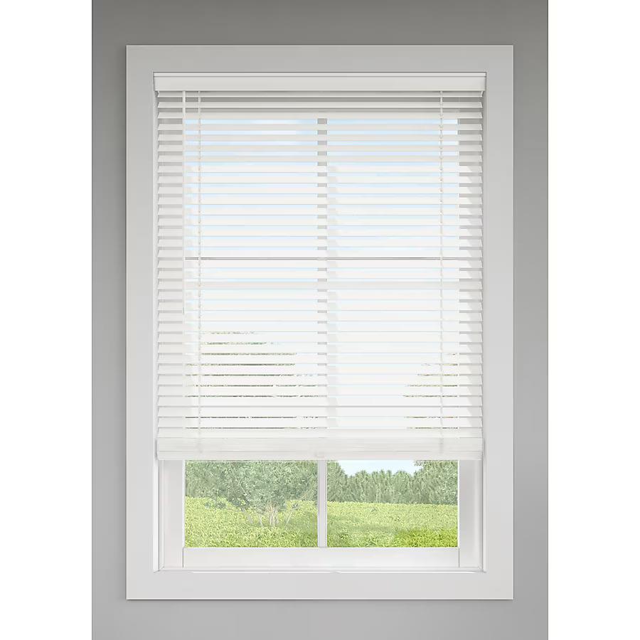 47"X72" CORDLESS WHT FAUX WOOD DARKING HOR BLINDS