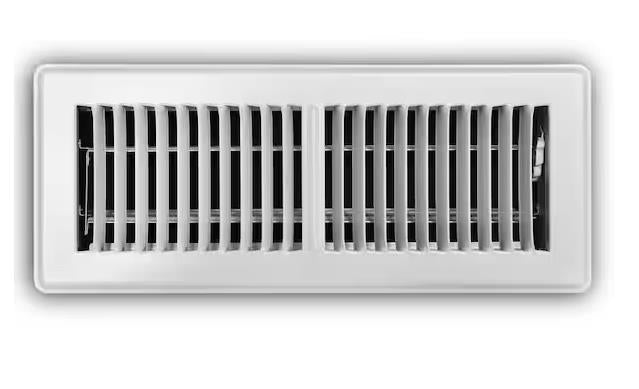 4"X12" FLOOR REGISTER, WHT