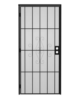 36"X81" BLK STEEL SURFACE MOUNT SECURITY DOOR
