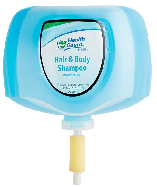 HAIR & BODY SHAMPOO 2000ml, HEALTH GUARD BY KUTOL [4/PK]