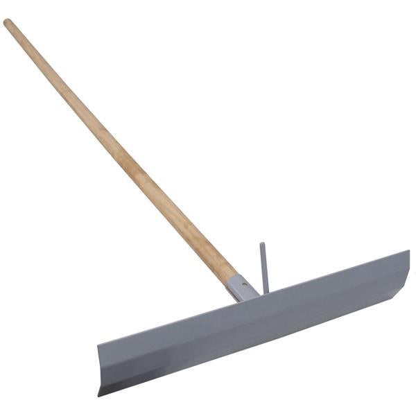 CONCRETE PLACER W/HOOK, 19" x 4" STEEL HEAD, 54" WOOD HANDLE