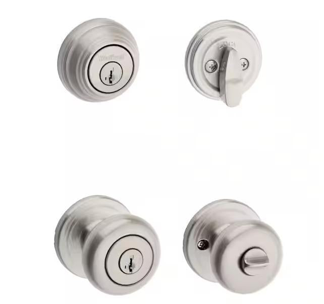 KWIKSET EXTERIOR ENTRY DOOR DEADBOLT COMBO W/SMARTKEY SECURITY S