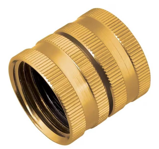 METAL DOUBLE FEMALE GARDEN HOSE ADAPTER