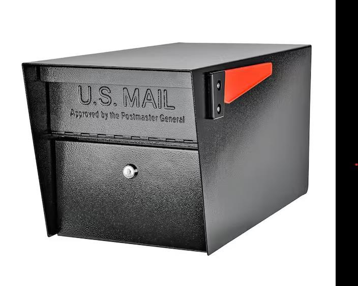 MAIL MANAGER CURBSIDE LOCKING SECURITY MAILBOX, LG, BLK