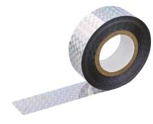 REFL. BIRD TAPE, SILVER, 1" x 500' [12PK]