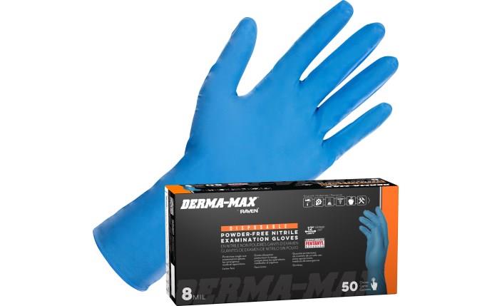 XXL DERMA-MAX 8MIL NITRILE GLOVES [50/BX]