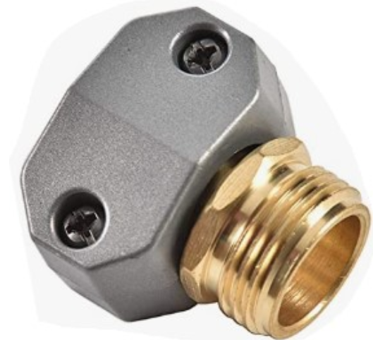 MALE HOSE MENDER, ZINC/BRASS 5/8 & 3/4 [01MZ]