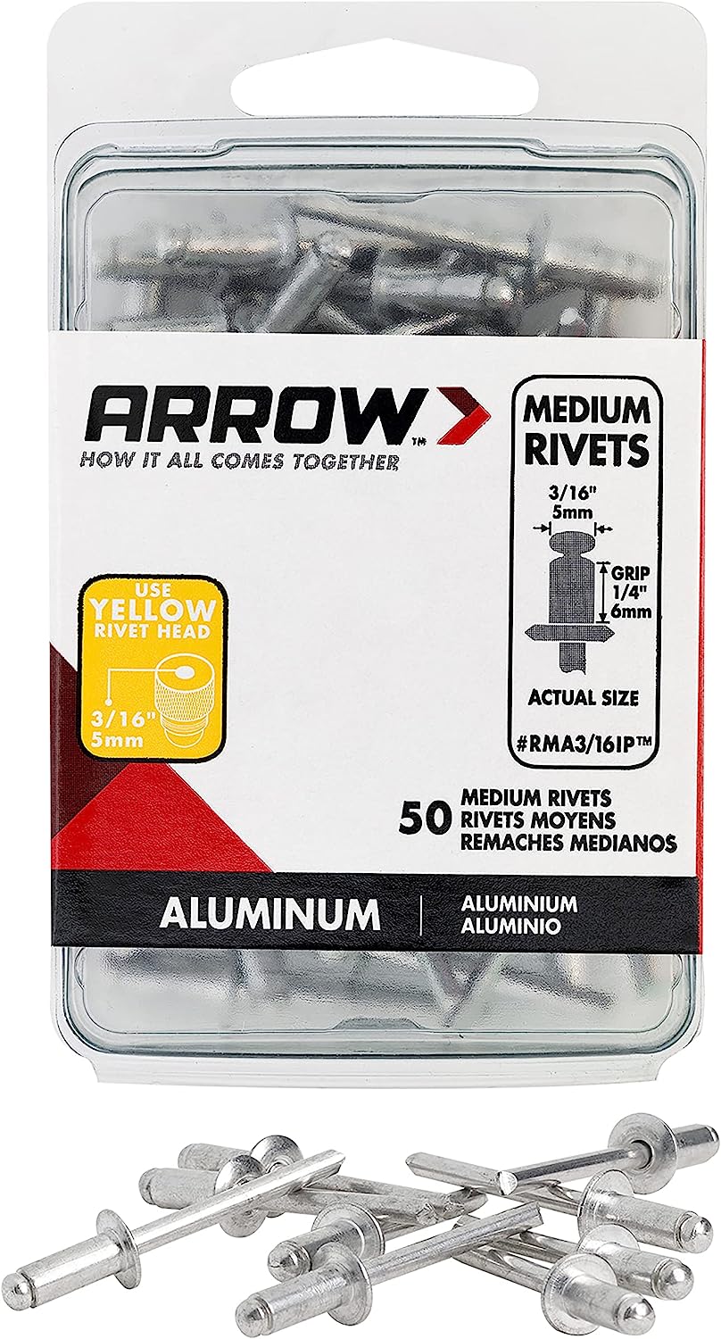 3/16" MEDIUM ALUMINUM RIVET, 25/PACK