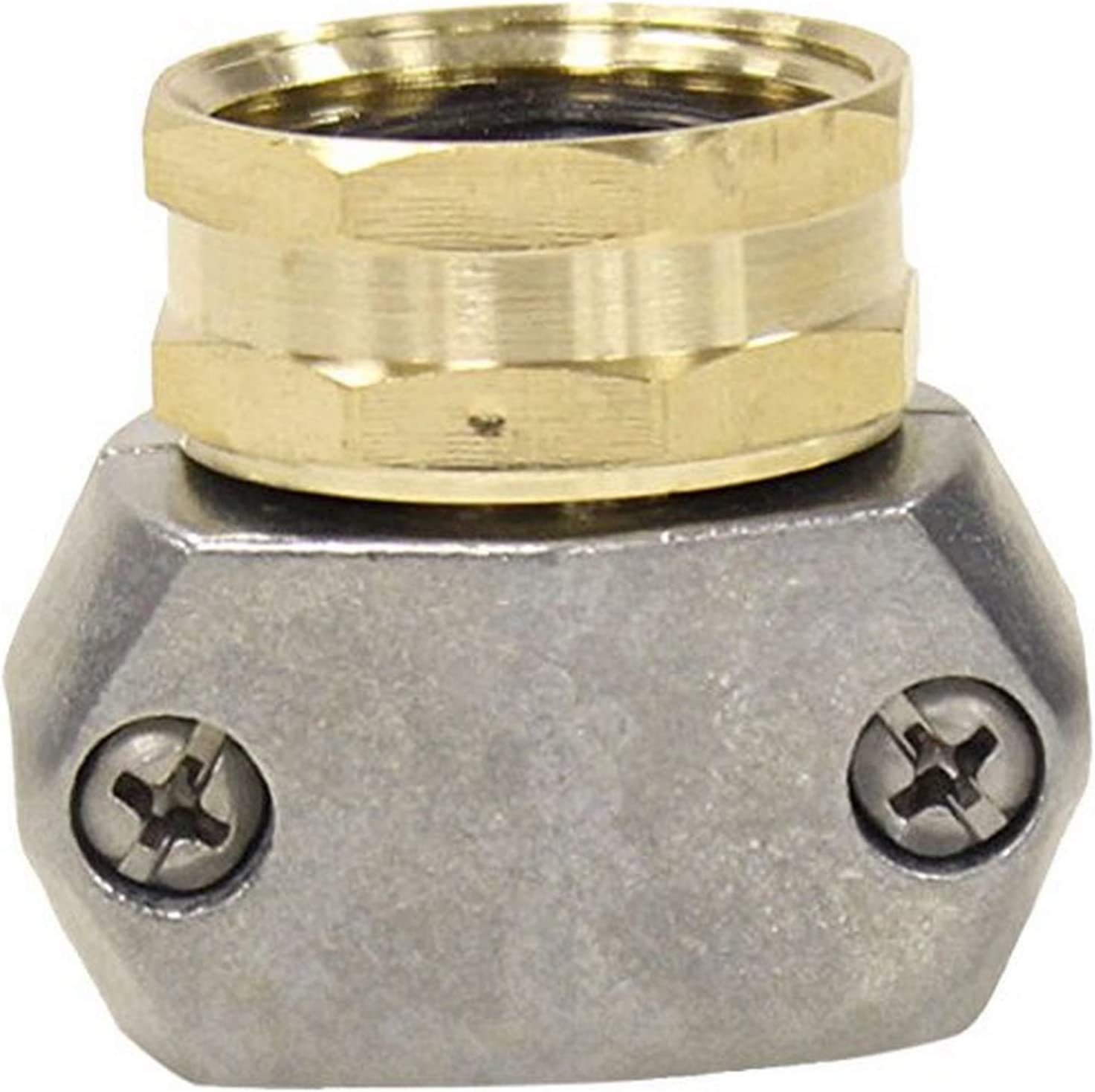 FEMALE HOSE MENDER, ZINC/BRASS 5/8 & 3/4 [01FZ]