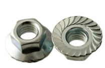 5/16"-18 REG HEX FLANGE NUTS SERRATED CR HARD ZINC