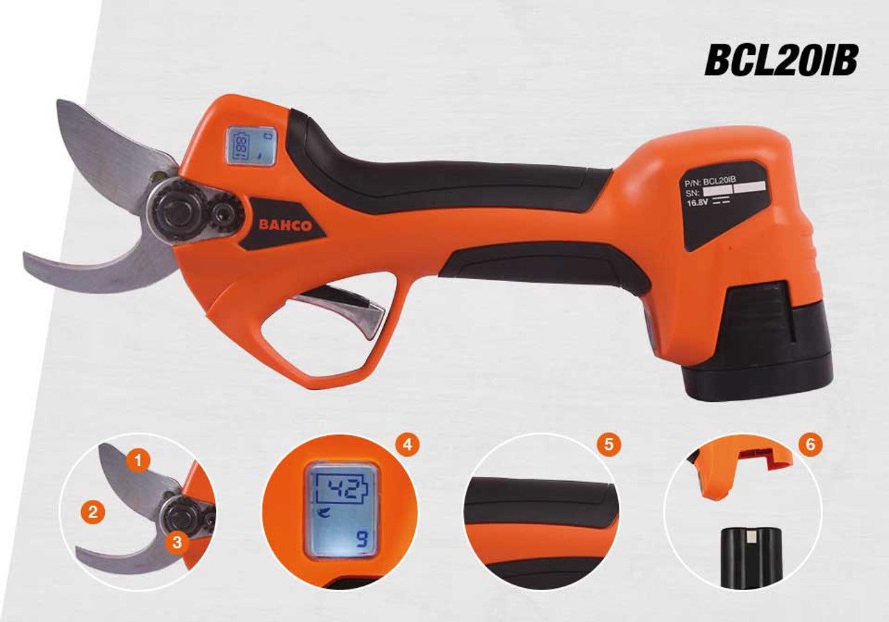 CORDLESS BATTERY POWERED SECATEURS 32 MM