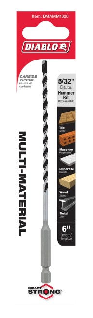 5/32 in. x 4 in. x 6 in. Multi-Material Carbide Tipped Hammer Dr