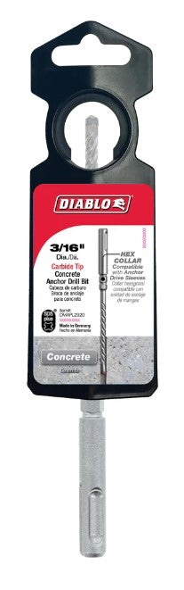 3/16 in. x 3-1/2 in. x 6 in. SDS-Plus Full Carbide Head Concrete