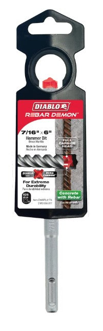 7/16 in. x 4 in. x 6 in. Rebar Demon SDS-Plus 4-Cutter Full Car