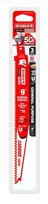 9 in. Demo Demon Carbide General Purpose Recip (3-Pack)