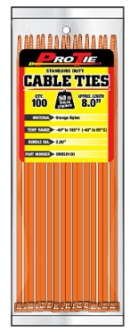 8/" ORANGE STD DUTY, 100PK